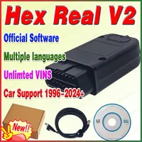 HEX Real V2 STM32F429 Latest Support Many Languages Unlimited Most Stable With Logo Supporting new cars