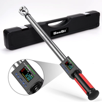 SEESII 340N.m Digitaler Drehmomentschlüssel Elektrischer Schraubenschlüssel 1/2" mit Summer, LED-Blitzlicht, 2% Genauigkeit für Auto und Fahrrad