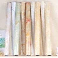 Marble Wallpaper Oilproof Waterproof Wall Sticker Vinyl Self Adhesive Kitchen Stove Cabinet Home Decorative Sticky Paper Decal