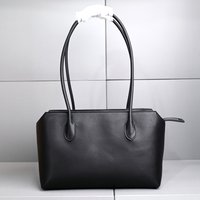 Long-Handled Tote Bag Top-Grain Cowhide Handbag Women's 31cm Genuine Leather Commuter Sheepskin Lining Shoulder Bag Underarm Bag
