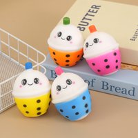 Novelty Slow Rebound Toy Artifact Cute Stress Relieving Pinching Joy Milk Tea Cup Stretch Squeeze Fidget Toys for Adults Day