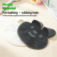 Rabbit silicone foot wash, silicone massage mat, bathroom non-slip mat, bathroom scrubbing floor mat, shower scrubbing mat