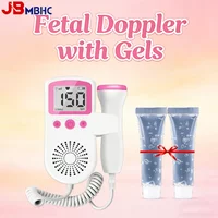 Doppler Fetal Heart Rate Monitor & Gel Heart Beat Pregnancy Baby Fetal Sound Heart Rate Detector No Radiation LCD Curve Display