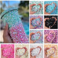 Mixed Size 3mm-10mm Resin Rhinestones Half Round Pearl Rhinestone For Jewelry Decoration Bottles Tumblers Nail Art Clothes Shoes