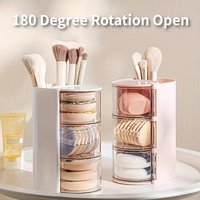 Multi-Layer Rotatable Desktop Organizer Box, Compact Tabletop Storage Rack, Versatile Holder for Home & Office Sundries