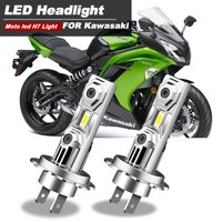 Motorcycle 60W White 12000lm H7 LED Headlight Bulbs 6500k CANbus For Kawasaki Ninja 250R 2008-2012