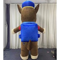 Blue Dog Inflatable Mascot Costume Cute Blue Backpack Dog Hairy Promotion Ad Campaign Inflated Garment Halloween Carnival Suit