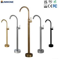 Brass Freestanding Bathtub Faucet Single-Handle Hot Cold Mixer Bathroom Bath Floor Type Column Basin Tap Wash Tub Water Faucets