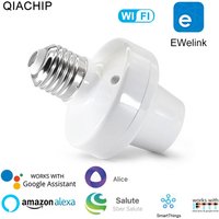 WiFi Smart Light Socket 2.4G Remote Control Lamp Holder E27 Bulb Socket Adapter eWeLink APP Remote Timing with Alexa and Google