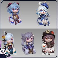 Genshin Impact Keycap Keqing Ganyu Shenhe Hu Tao Furina De Fontaine Qiqi Custom Mechanical Keyboard Animation Game Keycap 3d