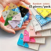 12Pcs Triangle Paper Clips Multifunctional Page Holder Anti Bending Document Organizer Clips School Office Home Study Supplies