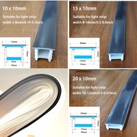 1510 Embedded flexible LED diffuser channel, silicone black bendable LED diffuser strip lamp cover