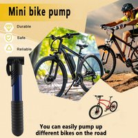 Mini Portable Bike Pump with Non-Slip Handle, Manual Inflator, Universal for Mountain and Road Bikes