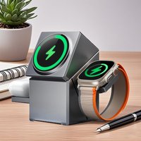 Portable Wireless Charging Station 3-in-1 30W Fast Charging Charger Stand,Suitable for iPhone 16 15series ,Watch Ultra&AirPods