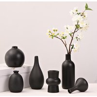 Creative Black Color Porlceain Vase Decoration Living Room Desktop Ornaments Dry Flower Arrangement Pot Home Decor