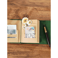 Handmade Retro Passport Travel Notebook Tri-fold Refillable Design Traveler Notebook Loose-leaf Pages Genuine Leather Planner