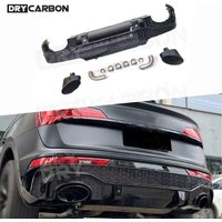 Rear Diffuser Lip Bumper Spoiler Exhaust Pipe Tail Tips for Audi Q5 RSQ5 Sportback 2020 2021 2022 2023 Car Body Kits Accessories
