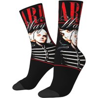 Cool Gerard Way MCR Skateboard Socks Polyester Middle Tube Socks for Unisex