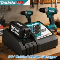 Original DC18RC Replacement Charger Compatible with Makita 14.4V 18V Lithium Ion Batteries BL1830 BL1850 BL1860B Cordless Tools