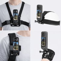 Zubehör-Set für Insta 360 X5 X4 X3 Brusthalterung Kopfband Rucksackclip Halterung Handgelenkschlaufe für Insta 360 X5 X4 X3 Zubehör