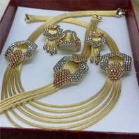 The most trendy hotsale Brazilian Jewelry set popular llaveros Collar Pulseras pin Pendient tentacles Anillo Christmas 4PC Set