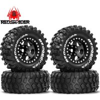 4pcs 1.9" Rubber Tires Beadlock Wheels Rims for 1/10 RC Crawler Car Traxxas TRX4 Axial SCX10 90046 90047 MST HSP Redcat Gen8 image 4
