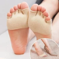 1Pair Half Toe Socks Five Toes Separator Foot Alignment Pain Relief Foot Care Sock