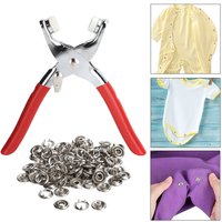 Grommet Eyelet Pliers Kit,Grommet Tool Kit, Snap Fastener Tool,Fabric Leather Hole Eyelets Grommets Punch Pliers, Male Snaps