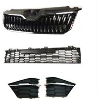 Front Bumper Grill Grille for skoda superb 2016-18 Fog lamp cover car accessories