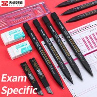 2B Mechanical Pencil For Examination Pencil Set 2B Square Lead Cores Automatic Pencil With Eraser Writing Student Stationary