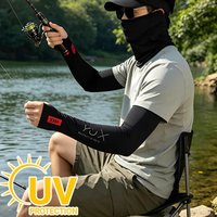 Motorcycle Arm Sleeves UV Protection Cooling Ice Silk Sleeves Summer Sun Block Breathable Quick Dry for Cycling Driving Fishing