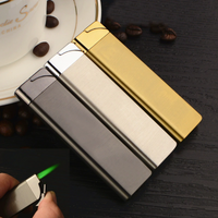 5PCGreen Flame Lighter Inflatable Butane Gas Windproof Flashlight Smoking Accessories Men's Gift