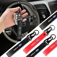 1/2Pcs Nylon Ribbon Car Styling Key Chain Key Ring For Ford Mustang Mondeo Fiesta Focus 2 3 Mk1 Ranger Transit Kuga Puma Escape