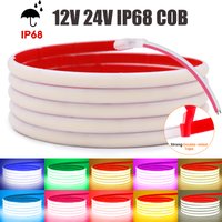 IP68 Wodoodporna taśma LED COB 12V 24V Elastyczna taśma neonowa LED 320LEDs/m Liniowe światło o dużej gęstości Basen zewnętrzny