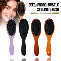 Natural Boar Bristle Oval Hair Brush Woman Antistatic Detangle Straight Hair Brush Scalp Massage Hairdressing Air Cushion Comb