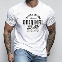 2026 Men's Summer Cotton Fashionable Casual Sports Loose Edition Pattern Printed Round Neck Short Sleeved Teenager T-Shirt Tops