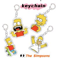 The New Simpsons anime cartoon peripheral acrylic keychain creative cute student backpack pendant give friends holiday gifts