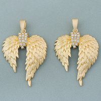 Bohemian Style Heart Angel Wings Shape Pendant Suitable Necklace Jewellery Accessories Making Findings