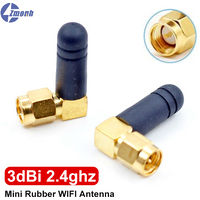 New!2Pcs Mini Rubber 3dBi 2.4ghz WIFI Antenna SMA Male Router Bluetooth Antennas Car Accessories
