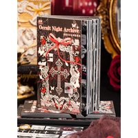 20pcs Retro Gothic style Sticker Book, Day and Night Poetry Collection, Handbooks, Notebooks, Decorative Stickers