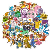 10/30/50pcs Cartoon Anime Pokemon Pikachu Stickers Cute Graffiti Decals Decoration DIY Skateboard Phone Bike Sticker Fun for Toy