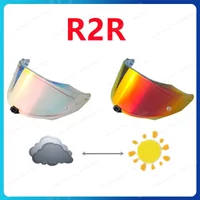 Motorcycle Photochromic Lenses For KYT R2R Helmet Anti-UV Anti-Scratch Dustproof Windproof High Definition Helmet Visor Lens