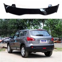 Use For Nissan Qashqai 2008-2015 Spoiler ABS Plastic Carbon Fiber Look Hatchback Roof Rear Wing Body Kit Accessories