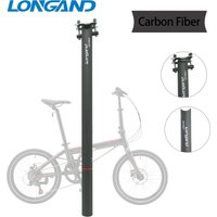 LONGAND Carbon Fiber Folding Bike Seatpost 33.9x580mm Matte/Gloss Ultralight Bicycle Saddle Post Tube for 33.9mm Seat Tube