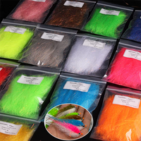 2packs Crimped Slinky Fiber Flash Streamer Fiber Fly Tying Material for Minnow Streamer Fly Trout Bass Pike Fishing Lures