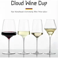Luxury Superior Drinkware Cloud Wine Glass Thin Rod Extremely Thin Handmade Bar Party Champagne Glass Cups Tall Wine Glass Gift