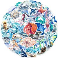 10/25/50pcs Aesthetic Mixed Ocean Life Stickers for DIY Stationery Suitcase Water Bottle Phone Laptop Skateboard Scrapbooking