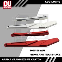 ADU RACING FRONT REAR CENTER CHASSIS BRACE CNC 7075-T6 ALUMINUM FOR ARRMA 6S 1/8 KRATON V6 AND EXB V2