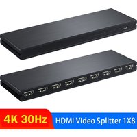 HDMI Splitter 1 in 8 out 4K 30Hz 8 Port HDMI Splitter 1x8 Video Distributor Converter HDCP1.4 for PC Loptop PS4 DVD Projector TV