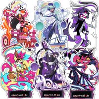 Hot Anime 2026 New style Loona 15CM Blitzo Stolas Asmodeus Double-sided HD Printing Acrylic Stand Cute keychain Desk Decor gifts